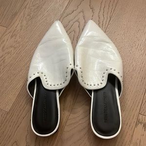 Rebecca Minkoff white slides
